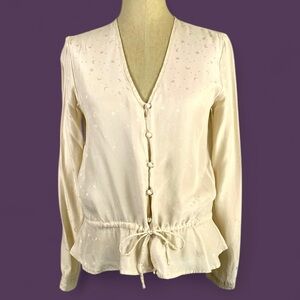 Rails Ivory Blouse with Subtle Star Design